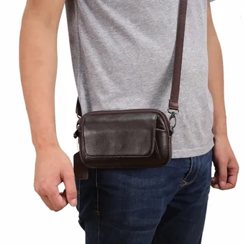 

Genuine Leather Phone Case For Samsung Galaxy S8 Plus S6 S7 Edge S5 S4 Casual Dual Use Waist Belt Pouch Cover Bag 6.5inch Below