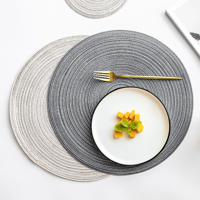 

1PCS Home Mat Design Table Ramie Insulation Pad Round Placemats Linen Table Mats Kitchen Accessories Decoration Home Pad Coaster