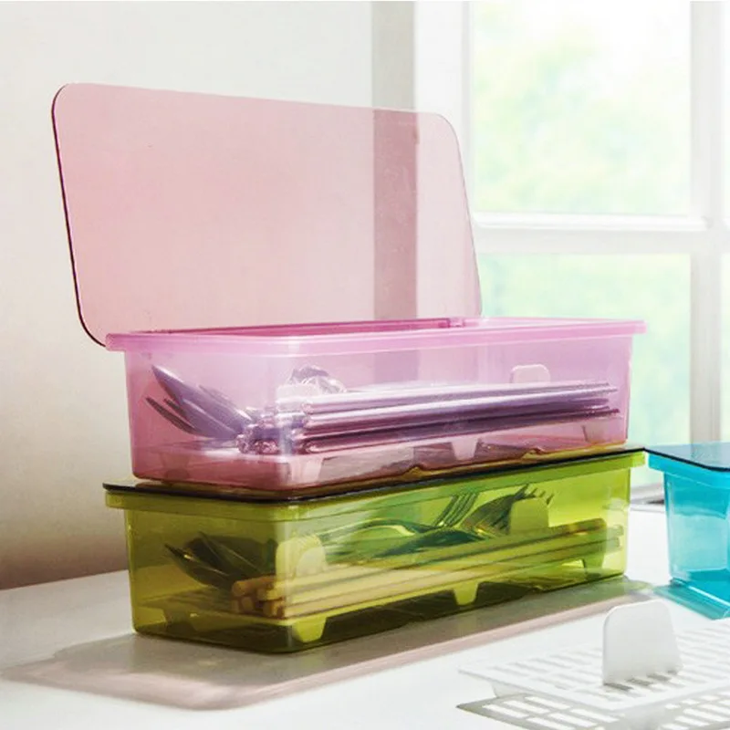 

Home organizer chopsticks knives forks spoon drainer shelf storage box items block home kitchenware accessories rack