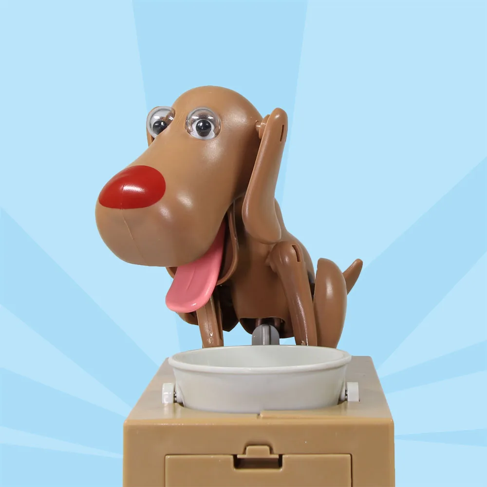 Details about   Choken Bako Greedy Dog Coin Money Bank Mechanical Money Box Black/White and pink 