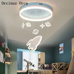 Мультфильм творческий планета люстра обувь для мальчиков спальня детская комната свет Современная оригинальная Светодиодная лампа