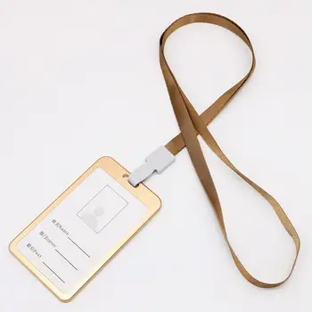

500pcs/lot Aluminium Alloy Card Holder Employee Name ID Card Cover Metal Work Certificate Identity Badge ID Business Case
