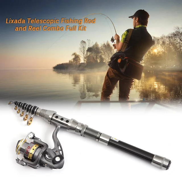 Lixada Telescopic Fishing Rod Combo and Reel Full Kit Spinning