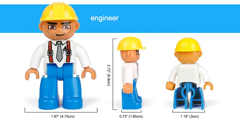 Ходячие фигурки, блоки, игрушки для больших строительных блоков, совместим с Duplo, кубики, персонажи, блоки для детей