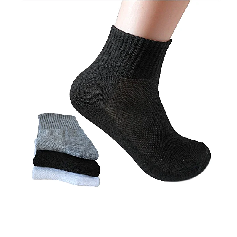 Мужские высокого качества спортивные носки Спортивные Баскетбольные Длинные хлопчатобумажные носки Мужские Весенние Летние для Бега Прохладные прочные Сетчатые Носки для всех размеров