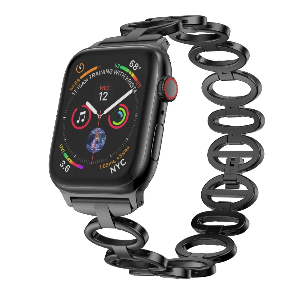 Браслет для Apple Watch Series 4 3 2 44 мм 40 розовое золото нержавеющая сталь ремешок Band 42 iWatch