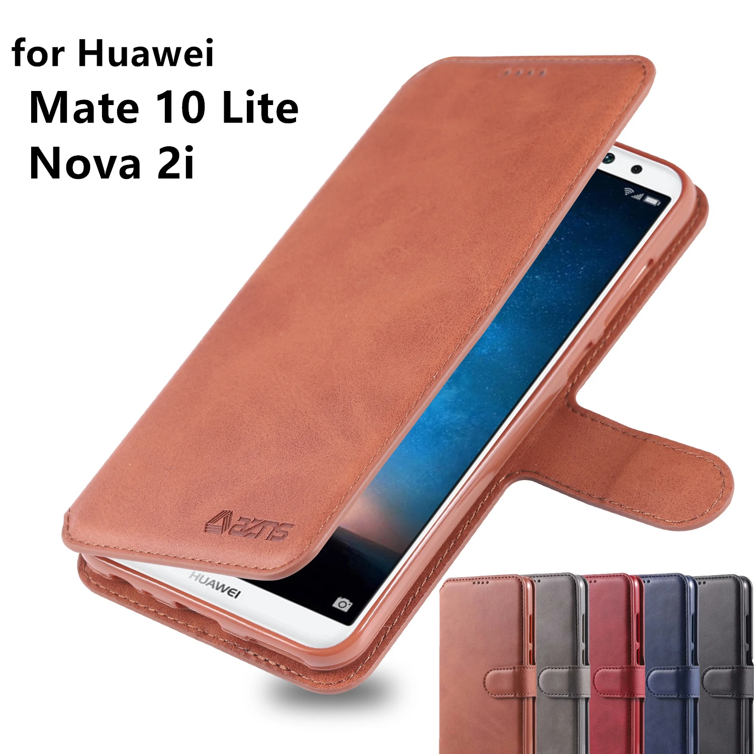 Чехол AZNS из искусственной кожи для Huawei Nova 2i / Mate 10 Lite Mate10 Lite|Бамперы| |