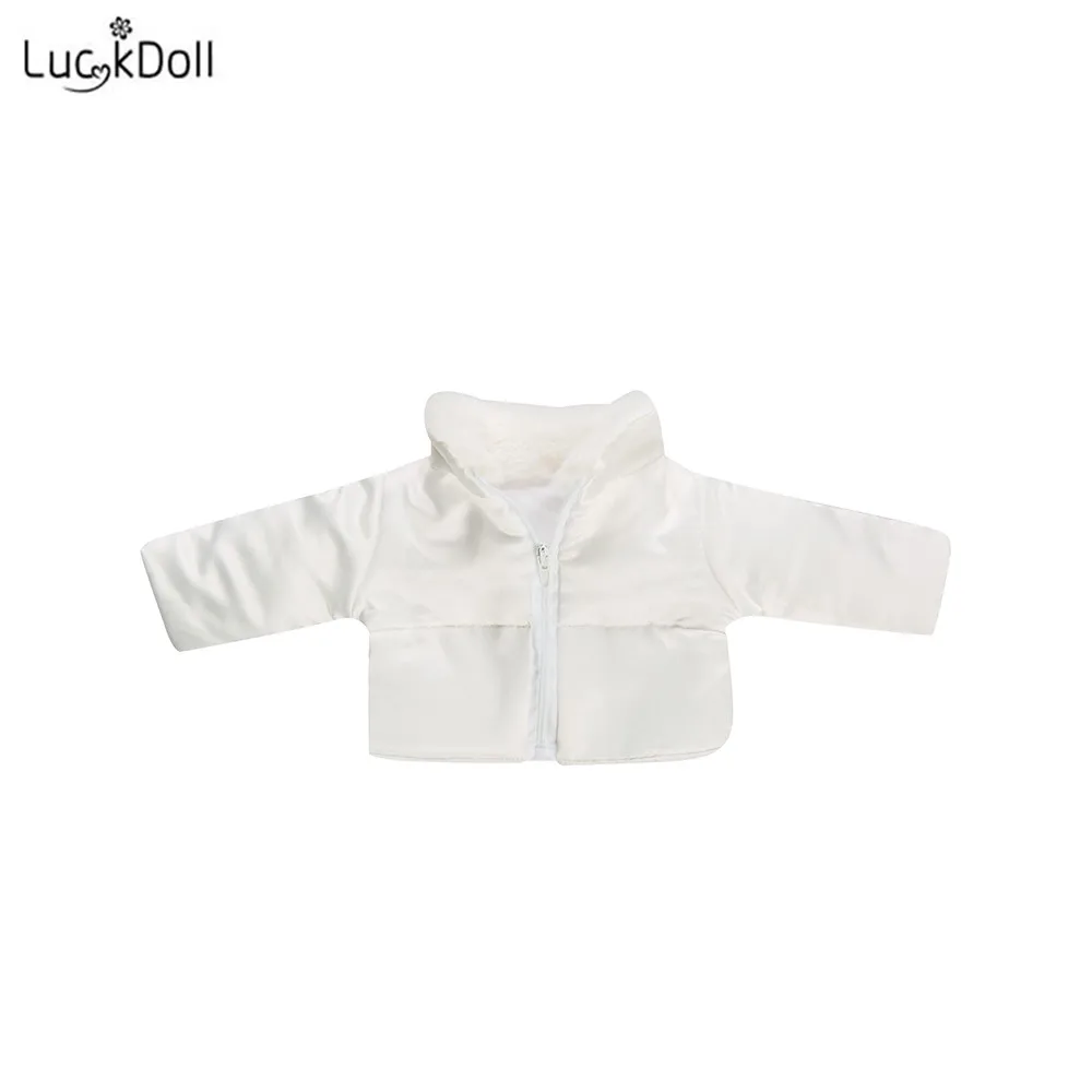 Белая хлопковая куртка LUCKDOLL 18 дюймов аксессуары для американской куклы игрушки