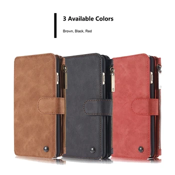 

For Etui iPhone 7 Plus 7Plus Case Zipper Wallet Leather Phone Case For iPhone 7 Plus Vintage Mobile Bag For iPhone 7 Plus Coque