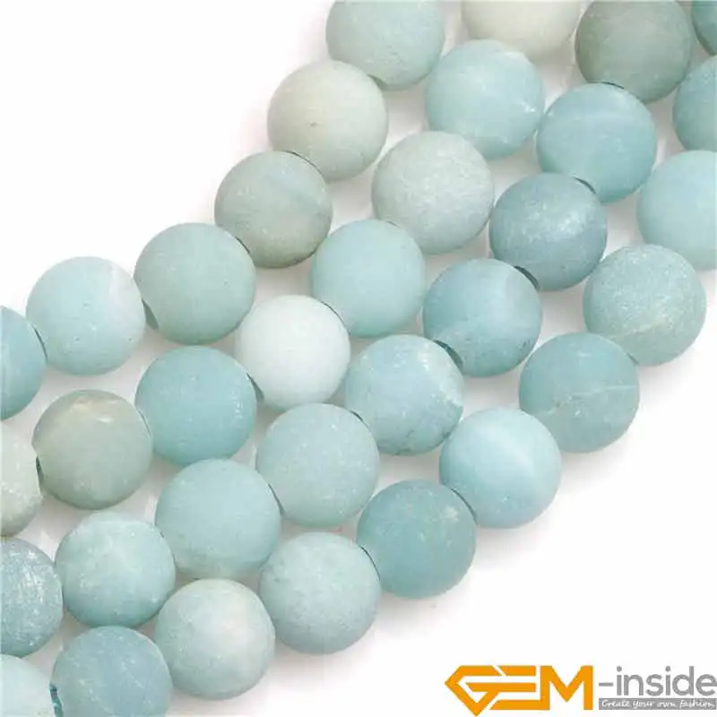 Moda 6mm Azul Larimar cuarzo ronda granos 15/" Strand