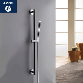 

Stainless Steel Slide Bars with Handheld Shower Bracket Height and Angle Adjustable, Brushed Steel HG004