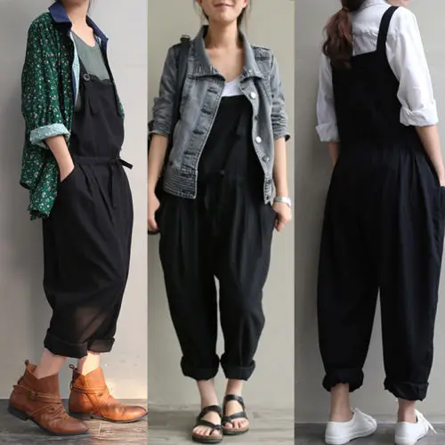 New Arrival Loose Casual Overall Women Ladies Strap Autumn