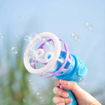 

Kids Soap Water Bubble Gun Bubble Blower Machine Toy Cartoon Water Gun Gift for Kids Children Manual Gun Blower