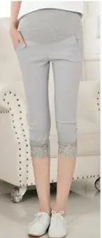 Материнство брюки леггинсы брюки рода летом носить тонкие верхней одежды держатель карандаш живота брюки ноги досуг летние брюки - Цвет: 4 gray