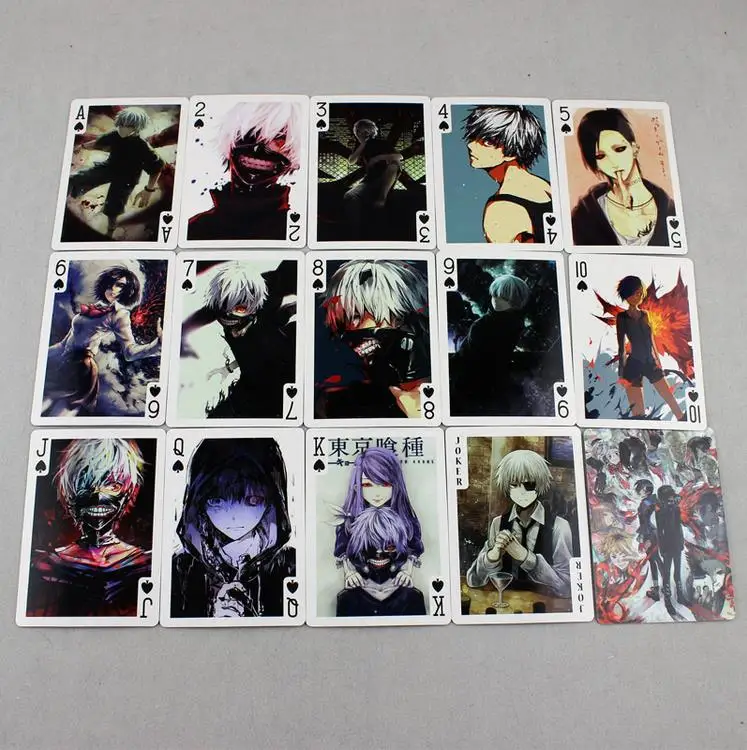 54 шт./упак. аниме Grim Reaper & Death Notes & Natsume & Tokyo Ghoul экшн-игрушки Фигурки Коллекция Покер игры карты игрушки