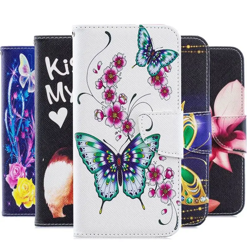 

For LG G7 ThinQ Stylo 4 Stylo4 K7 K8 K10 2017 2018 G3 Cute Cover Painted Panda Bamboo Eagle Luxury Wallet Card Pocket Case P07Z