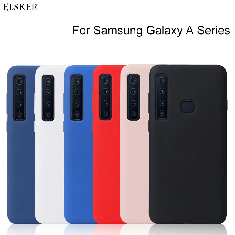 

Silicone Rubber Back Cover Case For Samsung Galaxy A9 A9S A7 2018 Case Pure Color Soft Cover For Samsung A6 A6 Plus 2018 Fundas