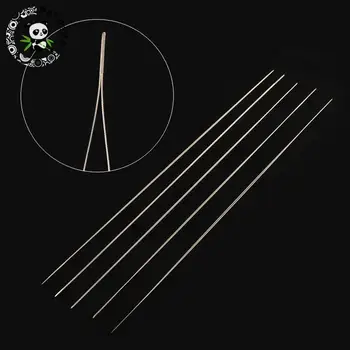 

5pcs Iron Big Eye Beading Needle tools ,about 125mm long, 0.5mm thick, hole: 115mm long F80