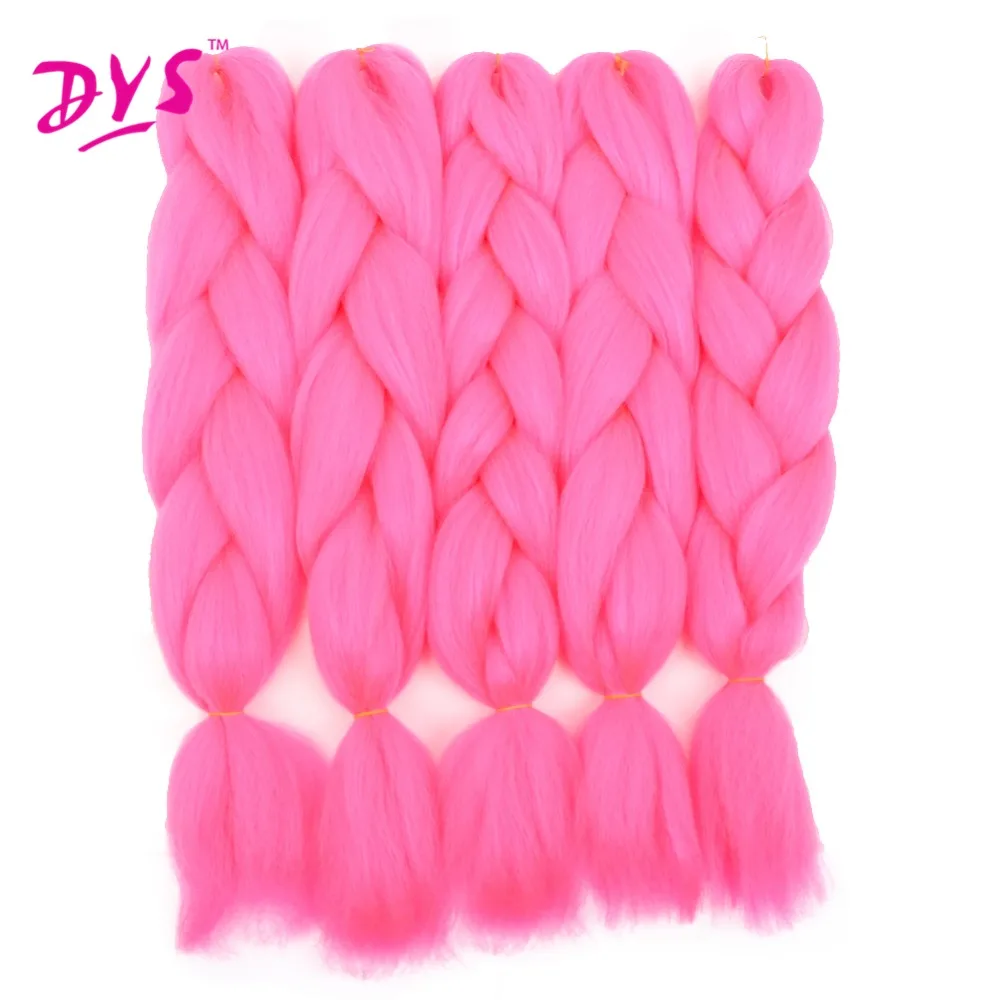 Deyngs 24inch Synthetic Braiding Hair Pure Color HighTemperature Kanekalon Jumbo Braid Hair Extensions Crochet Yaki Texture 100g (5)
