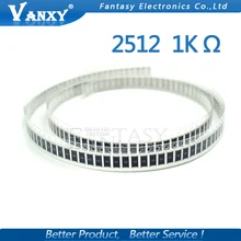 50 шт. 2512 SMD резистор 5% 1K ohm 1 ватт 102