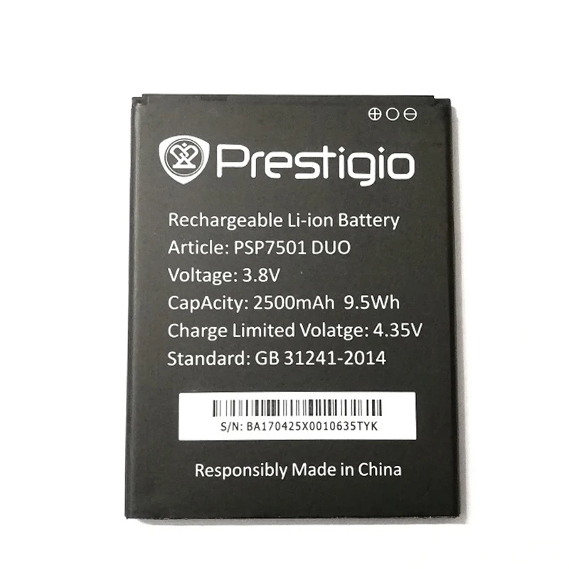 2500mAh PSP 7501DUO запасная батарея для Prestigio Grace R7 7501 DUO мобильный телефон|phone battery|duo