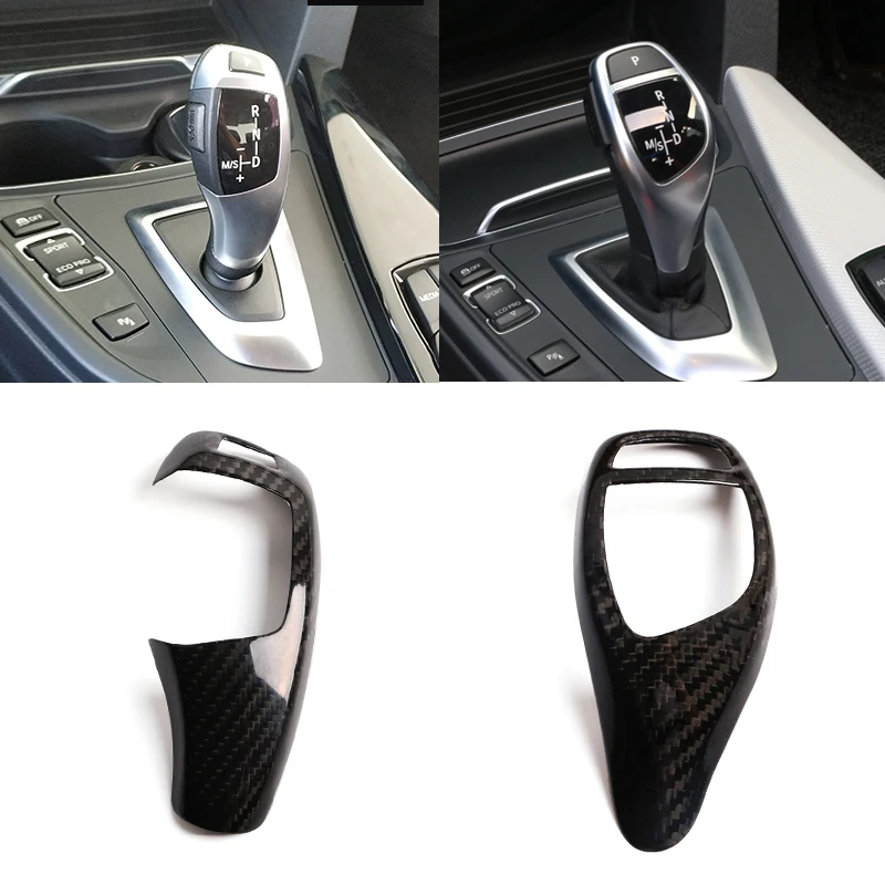 

Real Carbon Fiber For BMW F20 F30 F31 F34 X5 F15 X6 F16 X3 F25 X4 F26 F10 Car Gear Shift Panel Frame Gear Knob Cover Head Trim
