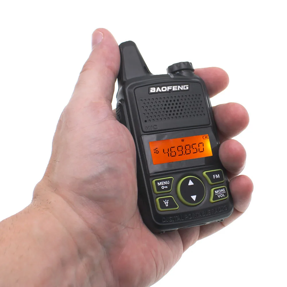 BAOFENG T1 портативная мини рация двухсторонняя УВЧ 400 470 МГц 20 каналов FM CB портативный