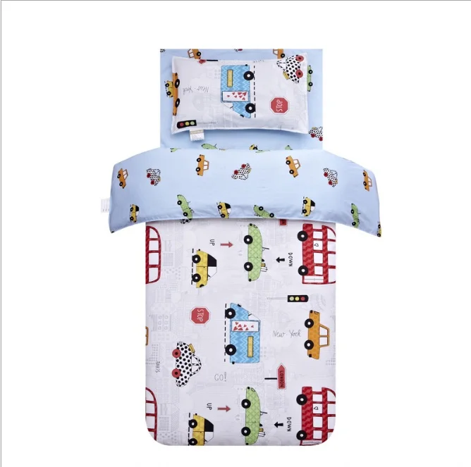 3Pcs Cotton Crib Bed Linen Kit Cartoon Baby Bedding Set Includes Pillowcase Bed Sheet Duvet Cover Without Filler - Цвет: 5