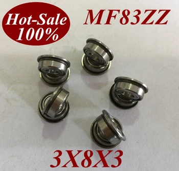 

10Pcs MF83ZZ MF83Z MF83-ZZ 3X8X3 mm Miniature high speed deep groove Ball Bearings Flange Roller flanged bearing