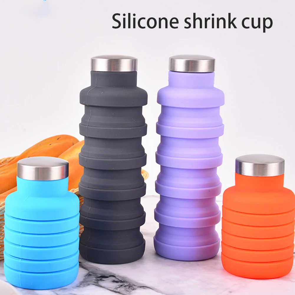 Collapsible Water Bottle Travel Outdoor Silicone Cup Creative Retractable Cups Telescopic Water Bottle For Kids And Adults 500ML Collapsible Water Bottle Travel Outdoor Silicone Cup Creative Retractable Cups Telescopic Water Bottle For Kids And Adults 500ML