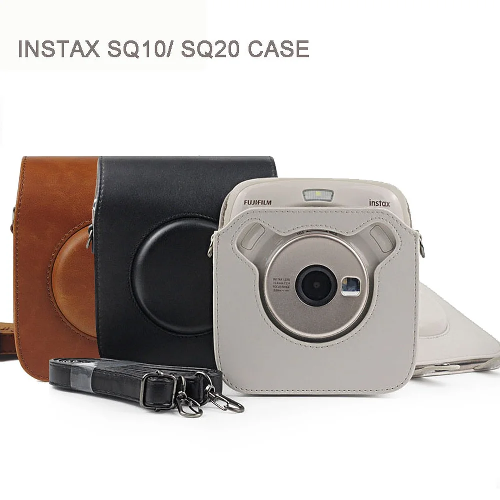 

Fujifilm Instax SQUARE SQ20 SQ10 Camera Bag Cases PU Leather Vintage Shoulder Strap Pouch Camera Protection Carry Cover Gifts