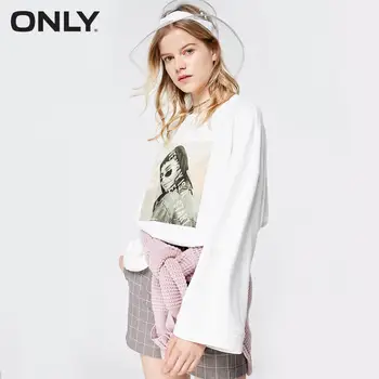 

ONLY Summer Women's Loose Fit Printed Drop-shoulder Sleeves Pullover Sweatshirt |11919S591