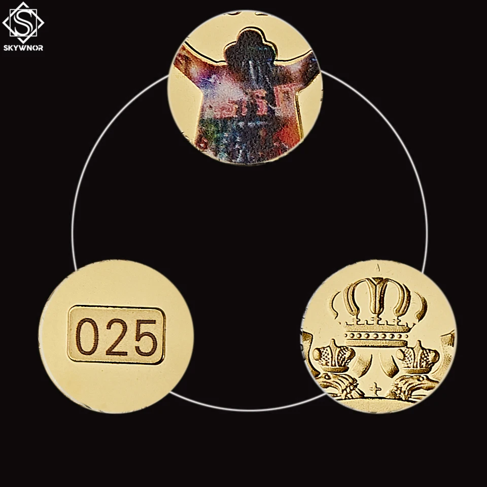 Michael Jackson The King of Pop Gold-plated Commemorative Coin Anniversary Gift Pop Collectible Coins Collectibles Brand Name: SMJY