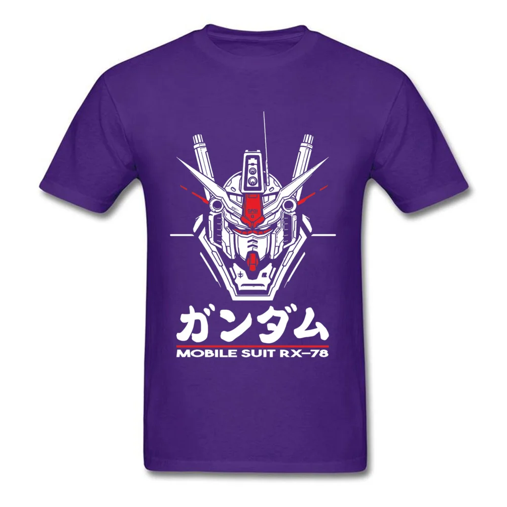 RX 78 Gundam футболки для мужчин отличная футболка мужская хлопковая черная футболка Gundam футболка Япония Harajuku уличная одежда Geek RX-78 костюм - Цвет: Purple