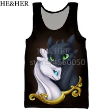 Как приручить дракона 3D напечатаны унисекс майка для мужчин Мода крутая летняя майка Топ для работы мужские женские топы