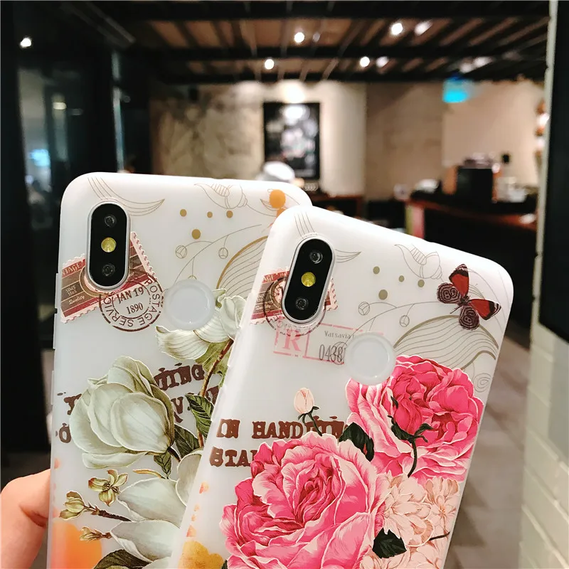 

silicone phone case 3D relief flower New fashion phone cover for VIVO X7 X9 X20 X21 y85 y83 y79 Rose floral OPPO soft TPU Cover
