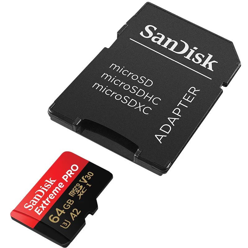Карта памяти SanDisk Extreme Pro Mini Sd карта Micro SD TF с адаптером для Gopro C10 U3 V30 A1 32 Гб 64 128