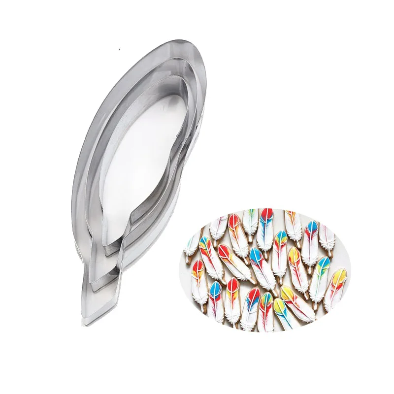 

Stainless Steel Feathers Shape Modelismo Cutter seramik aletleri Designer DIY Polymer Clay Tools Cutting 3pc