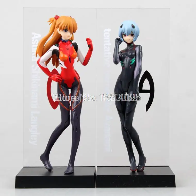 

EVA Neon Genesis Evangelion Ayanami Rei & Soryu Asuka Langley PVC Action Figure Collectible Model Toy 2pcs/set