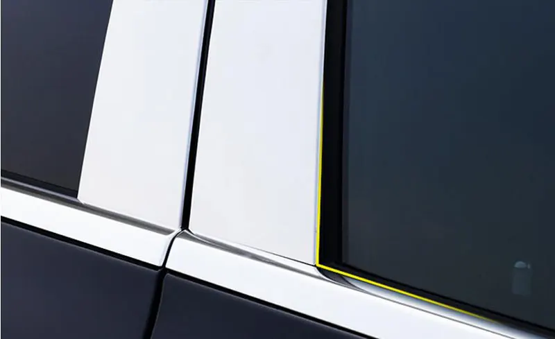 Для Mercedes Benz W213 E Class E200 E300L AMG авто-Стайлинг алюминиевая Глянцевая пластик для окон, отделка, декоративные набор из 4 шт