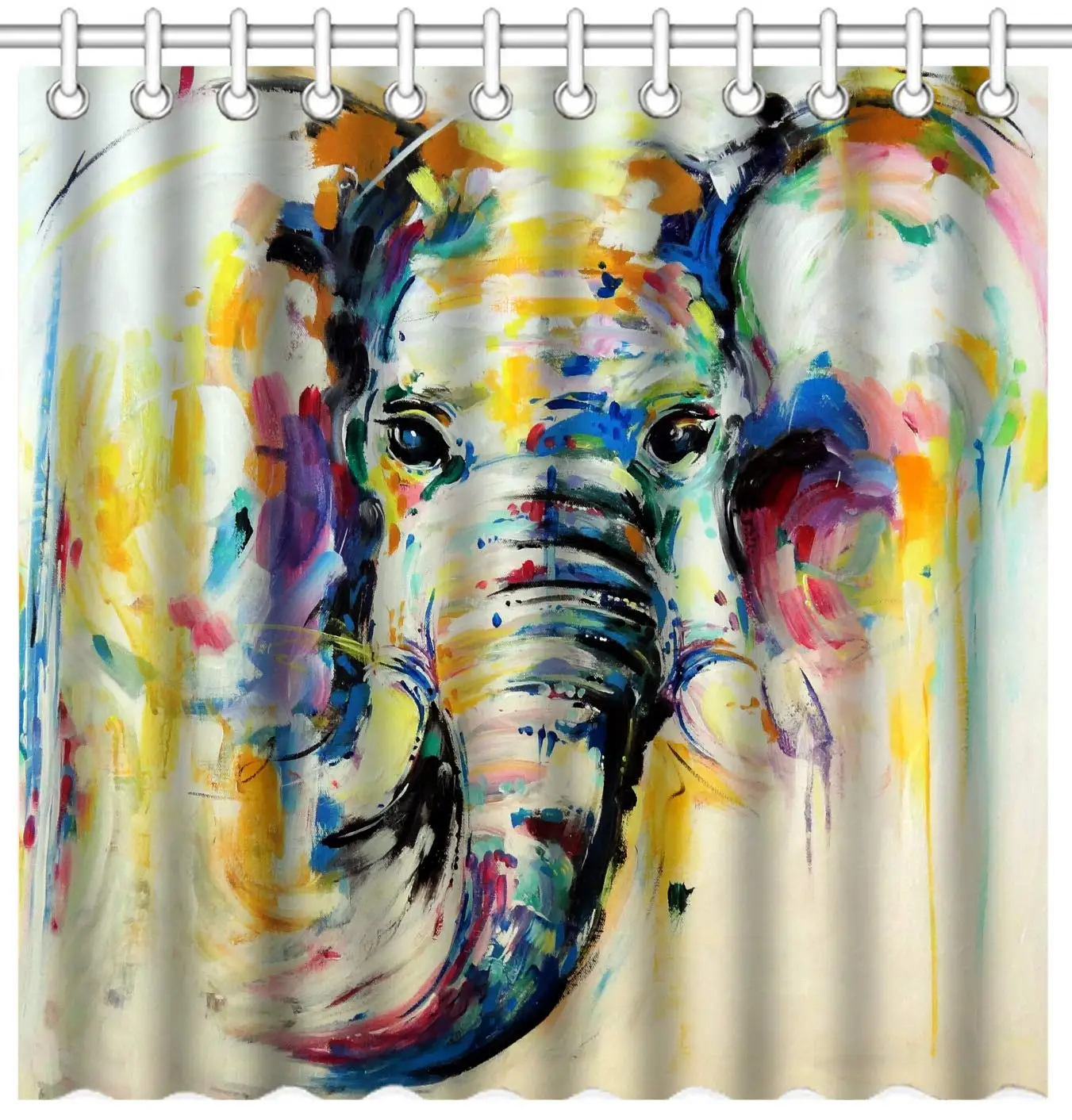 2020 72 X 72 Inch Shower Curtain With Hooks Abstract Artwork