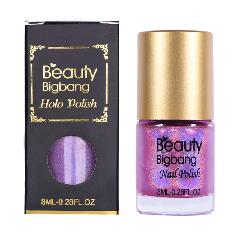 BeautyBigBang лак для ногтей 12 цветов на выбор 8 мл лазерный блеск для ногтей голографический лак для ногтей Блестящий лак для ногтей