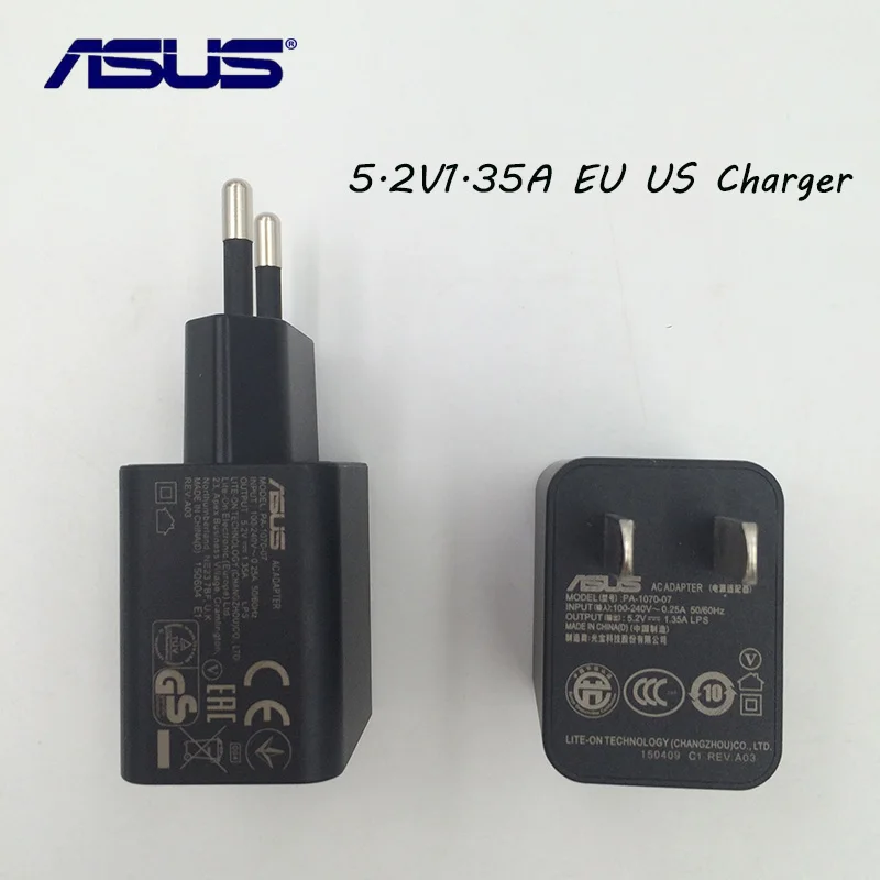 

100% Original ASUS Charger 5.2V 1.35A EU US adapter for ASUS Zenfone 2 4A 5 5z 6 AR 3 MAX Laser 4 selfie max pro 4 Selfie Lite