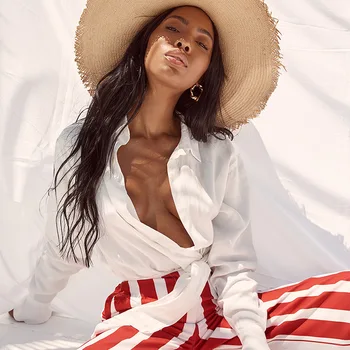 

2019 Fashion Strap Long-sleeve Shirt Sunscreen Jumpsuit Women Bodysuit Women Playsuit Body