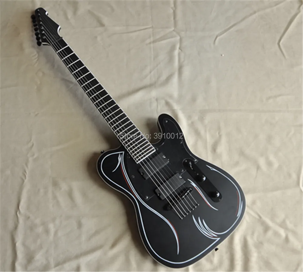 factory custom black matte Tele 7-string electric guitars free shipping can be customized upon request factory custom black matte Tele 7-string electric guitars free shipping can be customized upon request