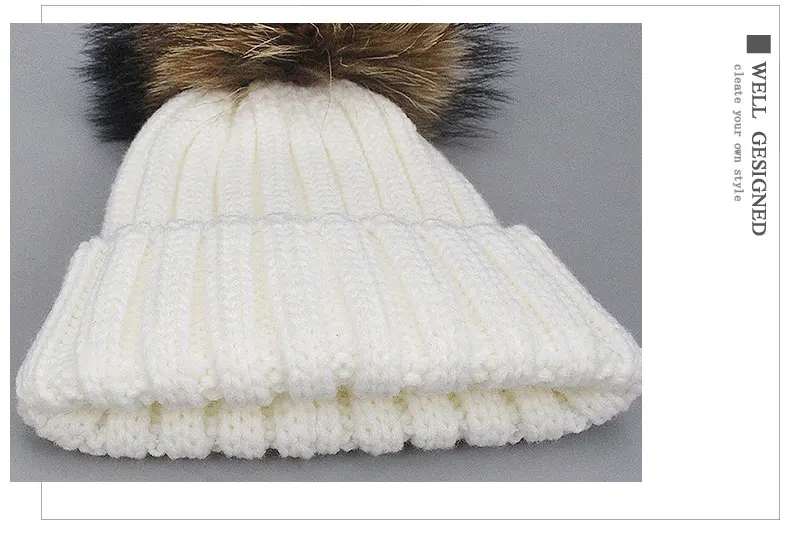 2 шт Девочка Мальчик Pom Beanie шапка теплые вязаные с помпоном натуральный мех помпон наборы шарф шапка Дети Детские Зимние шапки кости