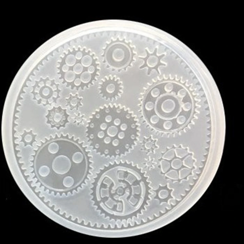 

New Transparent UV Resin Earring Making Pendant Gear Shape Mold Mirror Charms Arts Crafts DIY Combination Fashion Jewelry Mold