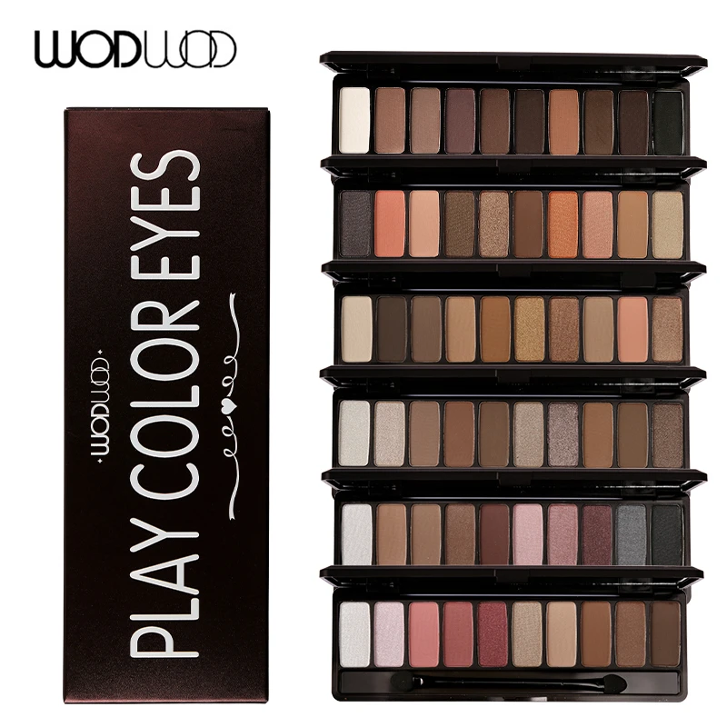 WODWOD Color Payoff Eyeshadow Palette Pigment Shimmer Matte Lasting Eyeshadow Kit with Mirror