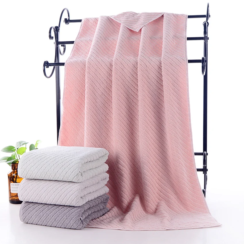 

100% Cotton Diagonal Stripes Luxury Towel Set Large Bath Towel for Adults and Face Towels Bathroom Thick Soft Quick-Dry Toallas