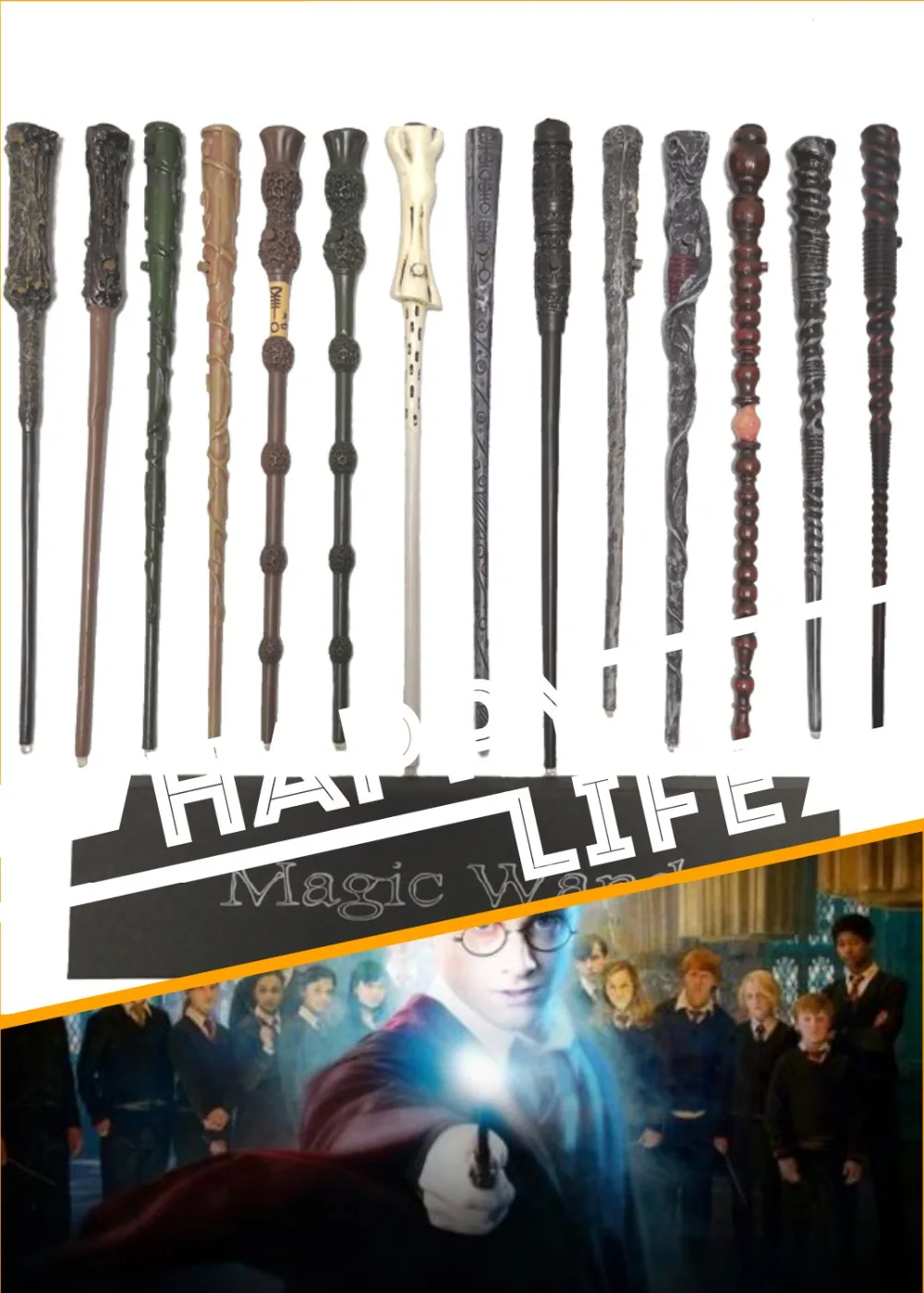 Beste Kwaliteit Led licht Sneep Perkamentus Toverstaf Gift Box Cosplay Game Prop Collection Harry Speelgoed Stok Gratis Trein Ticket